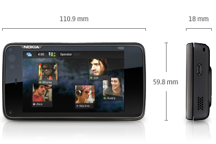 Schematic of N900 Dimensions
